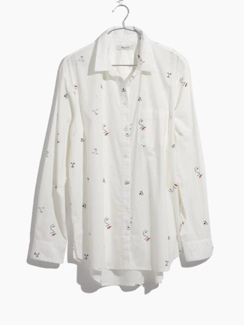 Madewell Oversized Ex-Boyfriend Shirt in Making Faces
